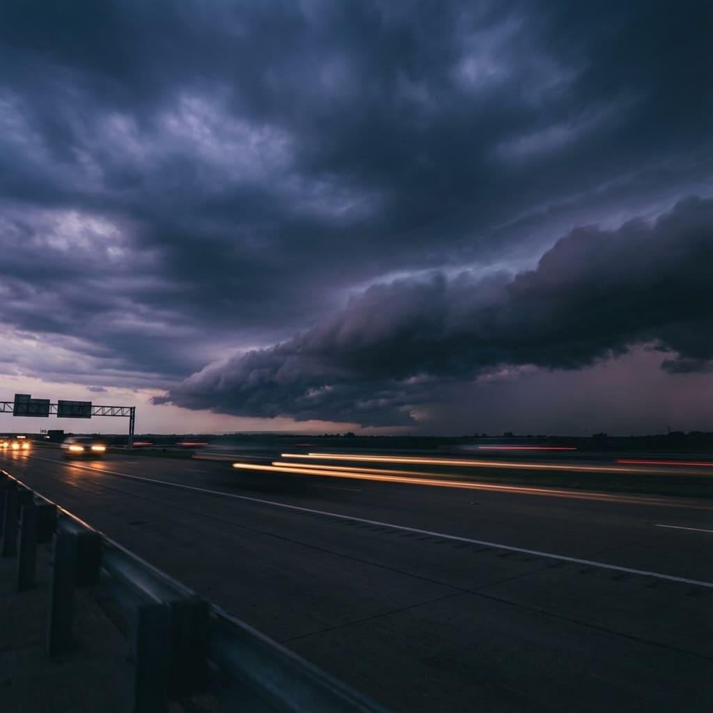 Carretera de Oklahoma y vehículos en contexto de un reclamo por accidente de auto