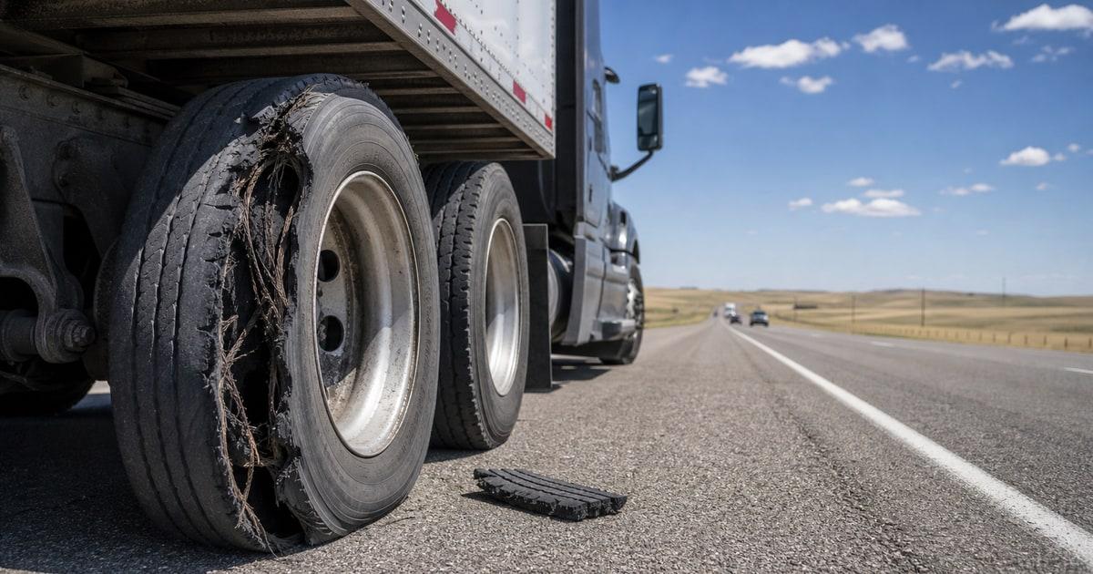 Truck Tire Blowout Crashes in Oklahoma