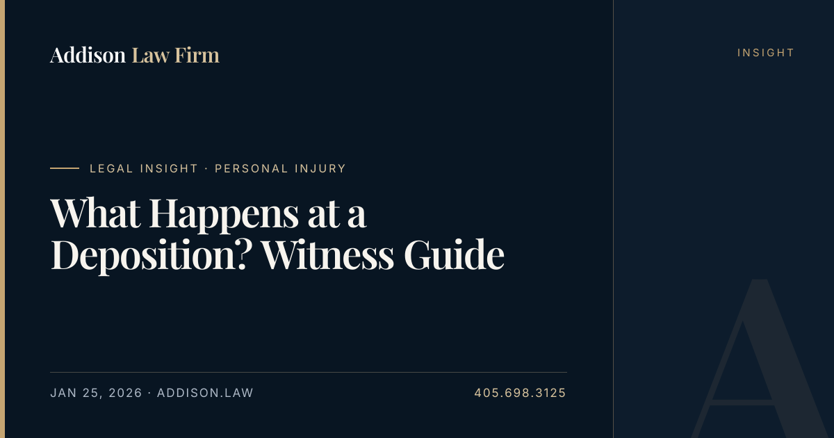 What Happens at a Deposition? Witness Guide | Addison Law Firm