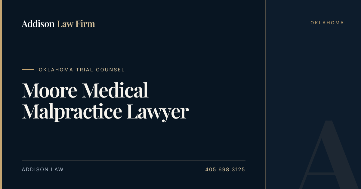 Moore Medical Malpractice Lawyer | Addison Law Firm